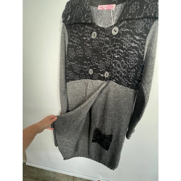 NWT Sweaterhouse Wool Mohair Blend Long Cardigan Sweater Sz M & L Made in Spain - Picture 12 of 14